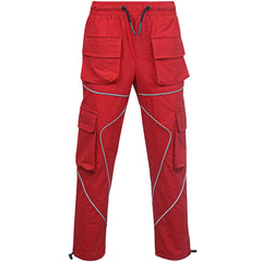 Kids Girls Cargo Trousers Elasticated Waist Straight Fit Joggers Activewear Pant