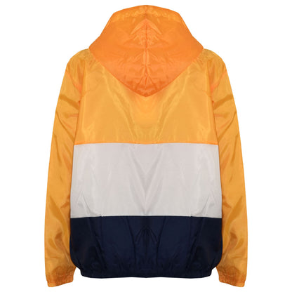 Kids Girls Boys Windbreaker Contrast Panel Jackets Hooded Raincoat Rain Mac 5-13