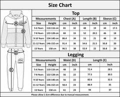 Kids Boys Girls Contrast Panel Tracksuit A2Z NY Deluxe Print Hoodie With Joggers