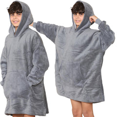 Kids Girls Boys Ultra Soft Oversized Hoodie Snuggle Plush Sherpa Fleece Lining
