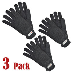 Mens Gloves Winter Warm Thinsulate Knitted Gloves Knit One Size Soft Mittens