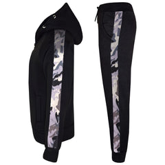 Kids Girls Boys Jogging Suit Fleece Hooded Hoodie Bottom Tracksuit Jogger 5-13Yr