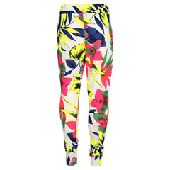 Kids Girls Tracksuit Neon Floral Tropical Print Lounge Suit Bottom Joggers 7-13