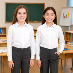 Kids Girls T Shirts Plain School Uniform Shirt Long Sleeves Soft Tank Top & Tees