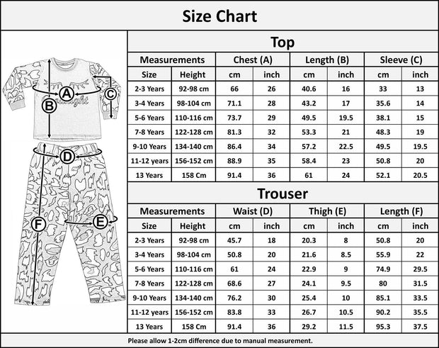 Kids Girls Goodnight Pyjamas Pack Of 2 PJs Leopard Sleepwear Loungewear Set - A2Z 4 Kids