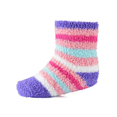 Infant Baby Boys Girls Slipper Fluffy Socks With Gripper Pack of 2 Newborn Socks