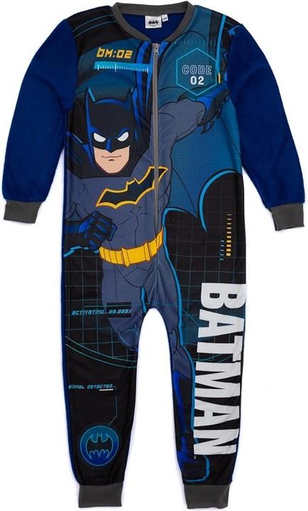 DC Comics Batman Boys Onesie Black Overall | Superhero Fleece Jumpsuit PJS