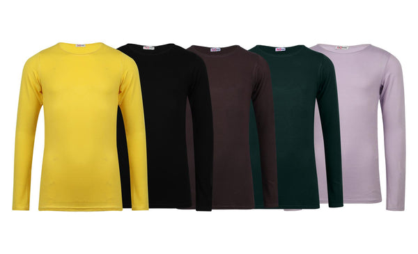 A2Z 4 Kids Girls Plain Long Sleeve T Shirt Soft Feel PE School Activewear Shirts