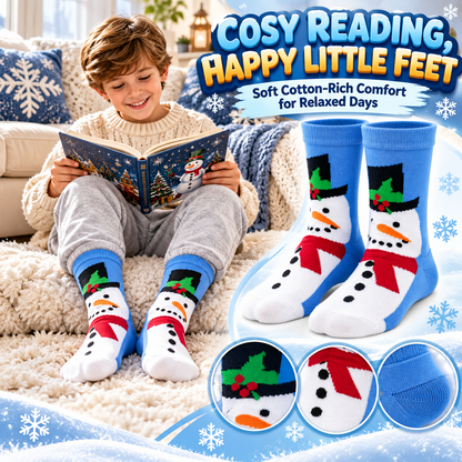 Kids Boys Girls Cotton Rich Christmas Socks Xmas Festive Soft Winter Socks