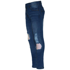 Kids Girls Skinny Ripped Jeans Denim Stretchy Fashion Pants Jeggings 5-13 Years