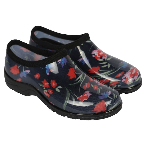 Women's PVC Garden Clogs Rain Shoes with Rugged Anti-Slip Durable Rubber Mule