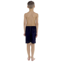 A2Z Kids Boys Beach Plain Swim Lightweight Contrast Thread Detail Boardshorts