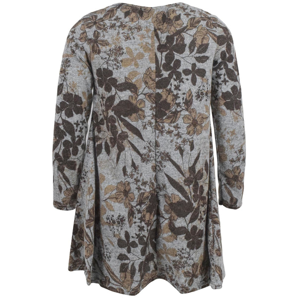 Kids Girls Swing Dress Long Sleeves Grey Knitted Party Fashion Summer Dresses