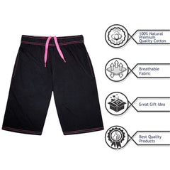 Kids Girls 100% Cotton Shorts Casual Chino Shorts Knee Length Summer Lightweight