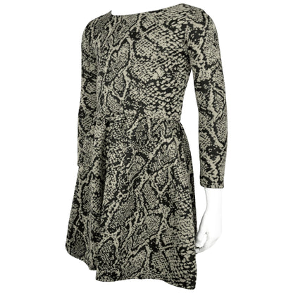 Kids Girls Skater Dress Long Sleeve Snake Flared Party Summer Dresses 5-13