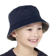 Kids Reversible Bucket Hat Summer Foldable Cotton Sun Protection Hiking Hat