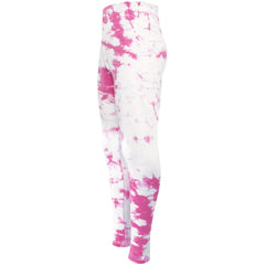 Kids Girls Leggings Tie Dye Pink Print Stylish Fahsion Trendy Dance Legging 5-13