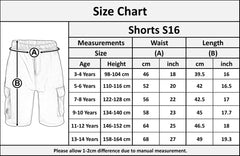 Kids Boys Active PE Cargo Shorts Sports Athletic Football Summer Stretchy Short