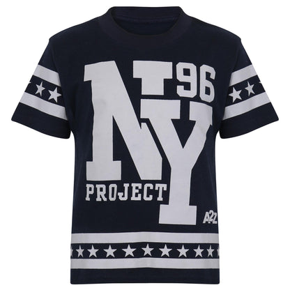 Kids Boys Girls T Shirt Short Set NY New York T-Shirt Top Shorts Set Age 5-13