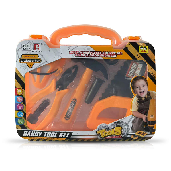 Kids Tool Set with Case Pretend Play Construction Tools DIY Kit for Boys Girls