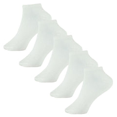 Ladies Plain Trainer Socks Low Cut Cotton Pack of 5 Stylish Woman Ankle Socks