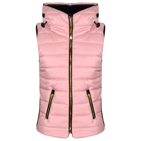 A2Z 4 Kids Girls Sleeveless Hooded Baby Pink Padded Quilted Puffer Bubble Gilet Bodywarmer Jackets For Girls Age 5-13 Years
