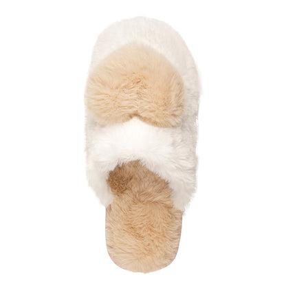 A2Z Ladies 3D Heart Mule Slippers Soft Plush Faux Fur Indoor Slip On House Shoes