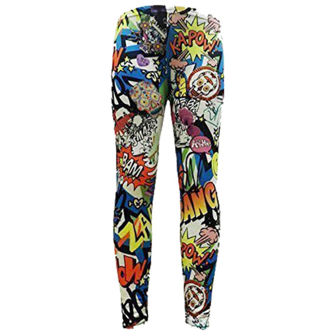 Girls Tops Kids We Are Young Print T Shirt Top & Comic Book Legging Set 7-13 Yr
