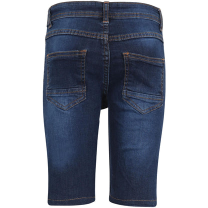 Kids Boys Ripped Denim Shorts Dark Blue Comfort Stretch Skinny Pants Trousers