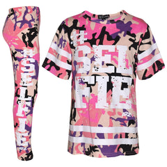 Girls Top Kids Designer's #Selfie Fashion T Shirt Top & Legging Set 7-13 Years