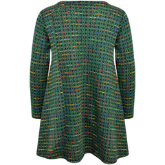 Kids Girls Swing Dress Long Sleeve Tweed Texture Flared Party Summer Dresses