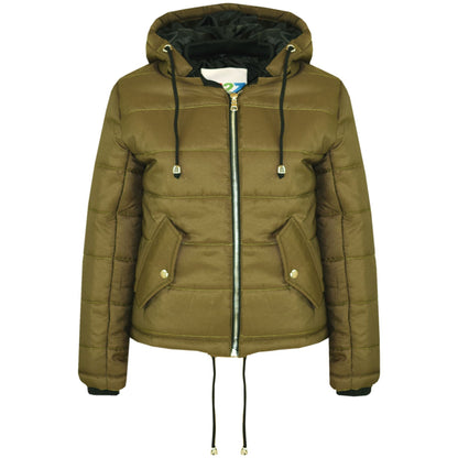 Kids Girls Jacket Stylish Cropped Padded Puffer  Thick Coat Age 5-13 Years