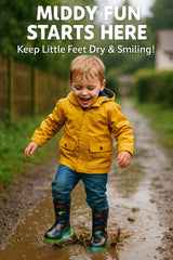 A2Z 4 kids Boys Girls Dinosaur Print Light Up Wellington Boots PVC Rain Wellies