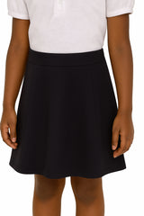 Kids Girls Plain School Uniform Skirt Elasticated Fit Summer Skater Skirts