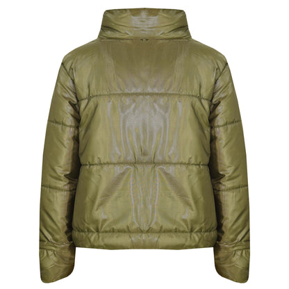 Girls Jacket Kids Wetlook Cropped Padded Quilted Puffer Bubble Jackets Coat 5-13