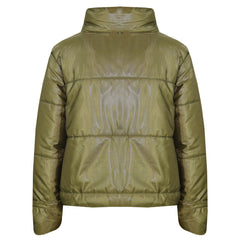 Girls Jacket Kids Wetlook Cropped Padded Quilted Puffer Bubble Jackets Coat 5-13