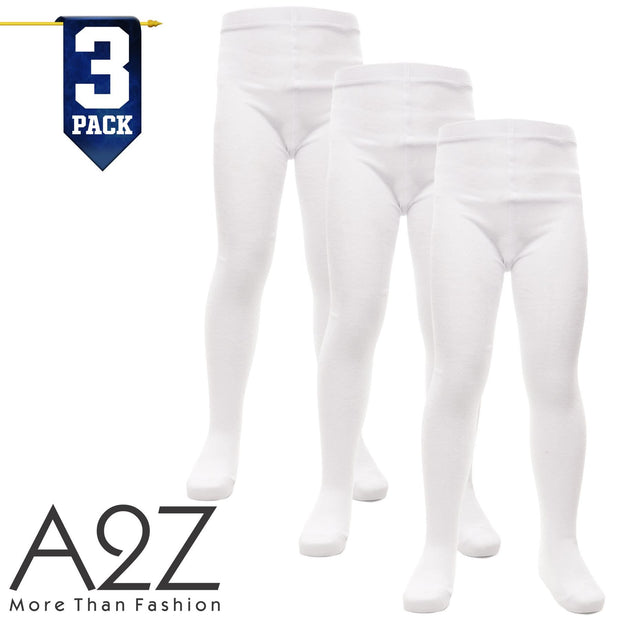 Kids Girls Cotton Rich Uniform School Tights Pack Of 3 Warm Thick Schoolwear - A2Z 4 Kids