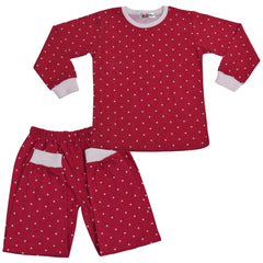 A2Z 4 Kids Girls Boys Polka Dot Children PJs 2 Piece Cotton Set Lounge Suit Nightwear Sleepwear Unisex Top Bottom Pyjamas Loungewear Dress Up Outfit Set Gifts for Children Girls & Boys Age 5-13 years