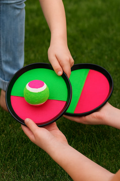 Girls Boys Toss Catch Beach Toys Catch It Ball Game Set Outdoor Family Activity