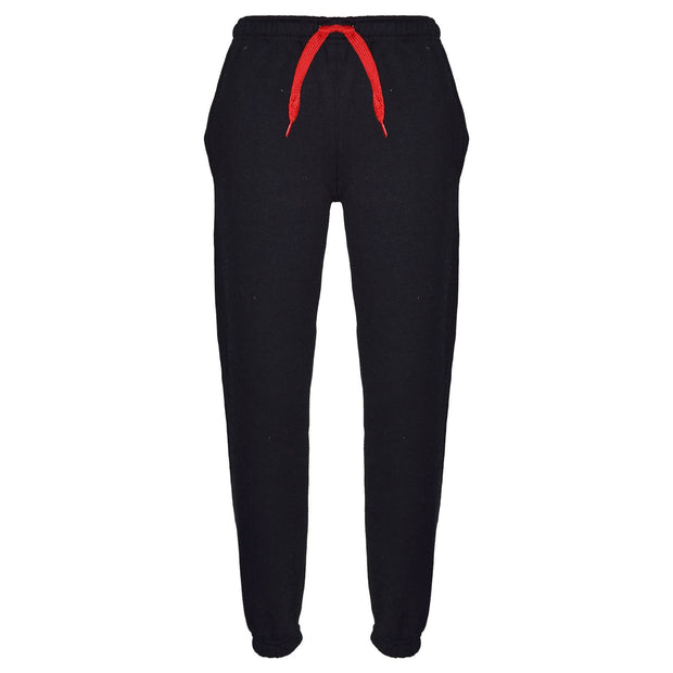 A2Z 4 Kids Unisex Plain Tracksuit Contrast Black And Red Fleece Hoodie with Joggers Jogging Sweatpants Pants Sports Activewear Outfit Set For Childrens Girls Boys Age 5-13 Years