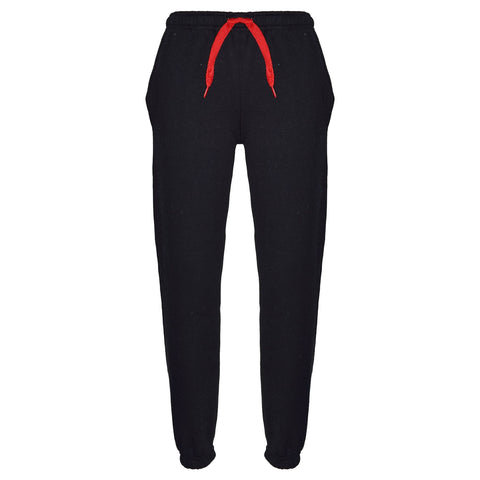 A2Z 4 Kids Unisex Plain Tracksuit Contrast Black And Red Fleece Hoodie with Joggers Jogging Sweatpants Pants Sports Activewear Outfit Set For Childrens Girls Boys Age 5-13 Years