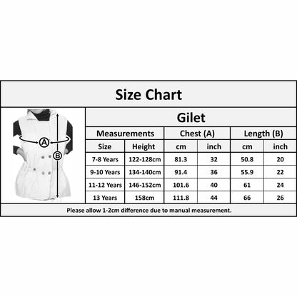 Kids Girls Sleeveless Coat Gilet Fashion Oversized Gilet Style Jacket Coat