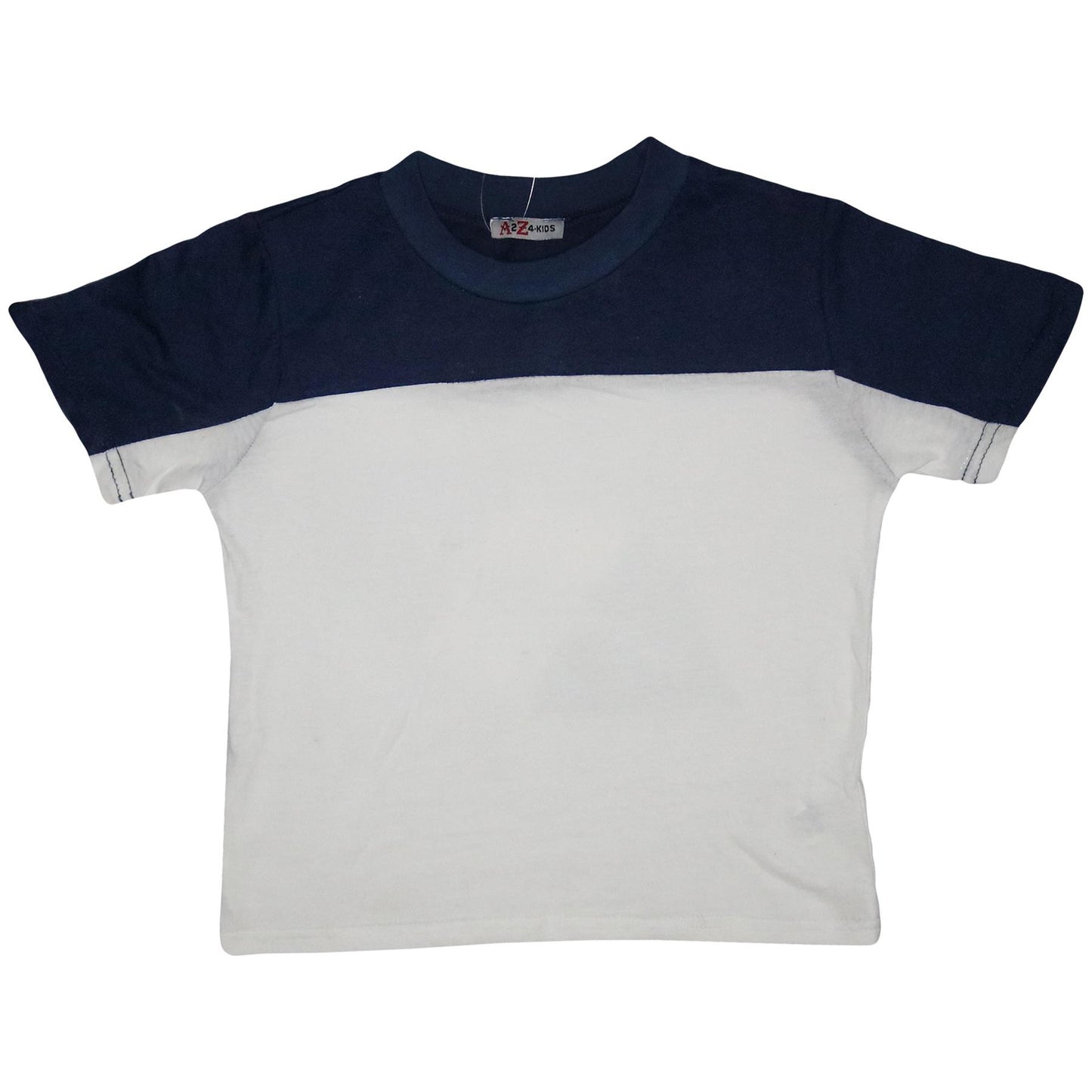A2Z 4 Kids Two Colour Block Contrast Panel Navy Blue Top & Shorts Set Short Sleeves T Shirt Summer Outfit 2 Piece Activewear Girls Boys Age 5-13 Years