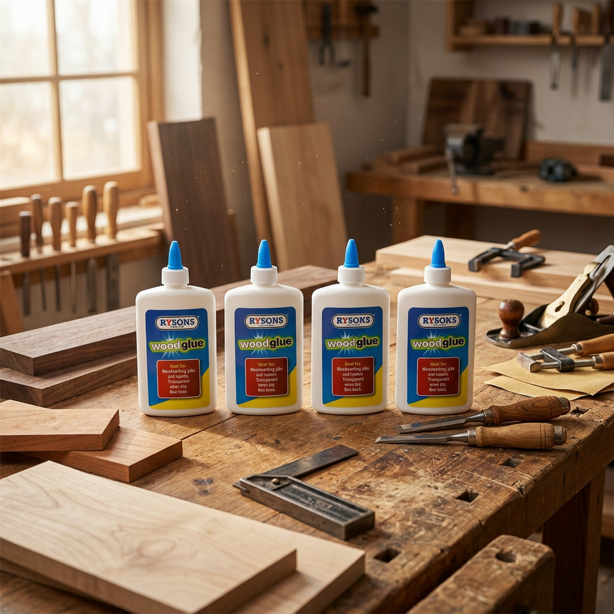 A2Z Wood Glue Strong Bond Adhesive DIY Woodworking Repair Clear Dry Multi Pack