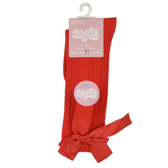 Infant Baby Girls Knee High Socks with Ribbon Bow Kids Newborn Footwear Socks