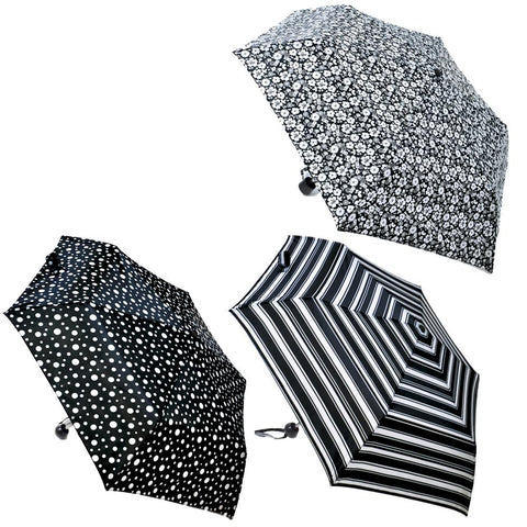 A2Z Supermini Umbrella Ball Handle Monochrome Lightweight Folding Handbag Brolly
