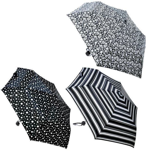 A2Z Supermini Umbrella Ball Handle Monochrome Lightweight Folding Handbag Brolly - A2Z 4 Kids