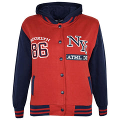 A2Z 4 Kids Girls Boys Baseball NY ATHLETIC Hooded Trending Jacket Age 5-13 Years