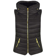 A2Z 4 Kids Kids Girls Boys Designer's Black Sleeveless Hooded Padded Quilted Puffer Bubble Gilet Bodywarmer Jackets Age 5 6 7 8 9 10 11 12 13 Years