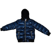 Kids Girls Boys Fashion Shiny Padded Jacket Metallic Wet Look Bubble Coat